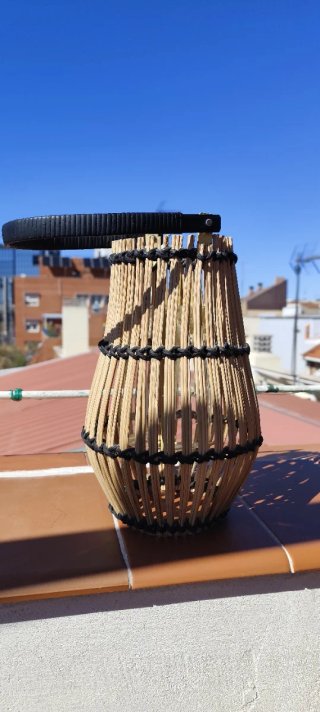 Farol Portavelas de Ratán