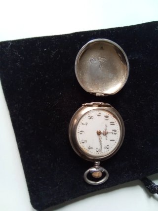 Reloj de Bolsillo Antiguo de plata Lady Leschot