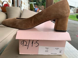 Tacones de Ante Marrones Talla 40
