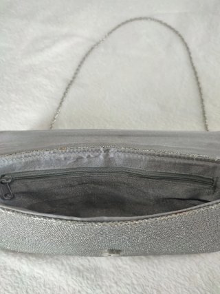 Bolso Fiesta Plateado Clutch Accessorize