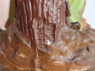 Figura Antigua de Niño Jesús en la Cruz