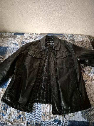 Chaqueta de cuero Levi's negra