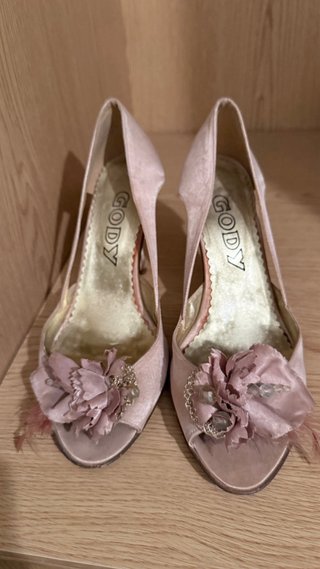 Zapatos de tacón GODY dorado- rosa fiesta