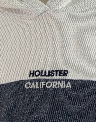 Sudadera Hollister Gris y Blanca