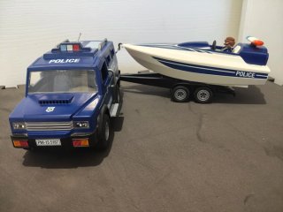 Set Playmobil Policía: Coche y Lancha