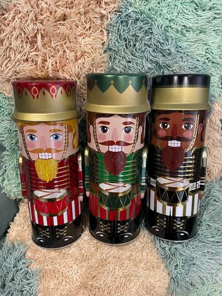 3 Latas Cajas Cascanueces Navidad Metal