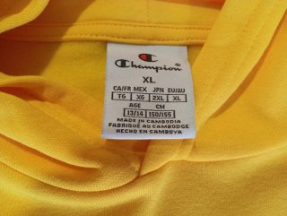 Sudadera Champion Amarilla XL niño o M adulto