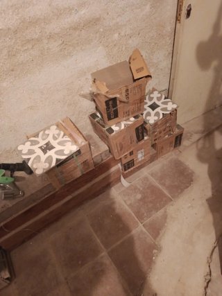 Azulejo Vintage con Motivo Geométrico