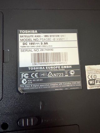 Portátil Toshiba Satellite A300 para piezas