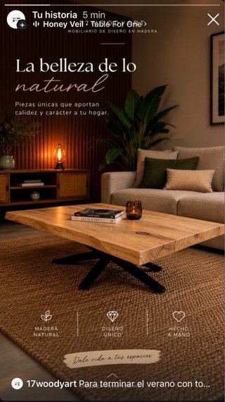 Mesa de Centro de Madera Maciza