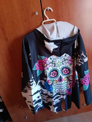 Chaqueta Cortavientos Estampada Talla Curvy