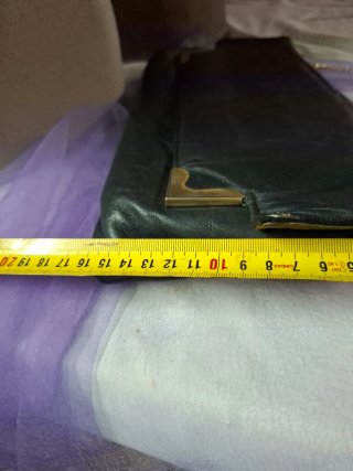 Bolso Clutch Envelope Vintage Negro Dorado