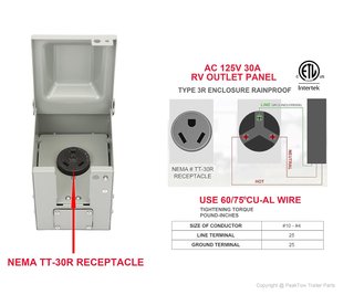 Caja PEAKTOW Exterior Toma Eléctrica