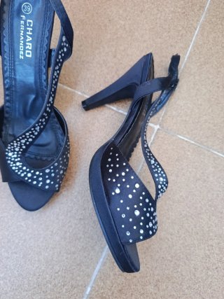 Zapatos de tacón Charo Fernandez negros talla 39