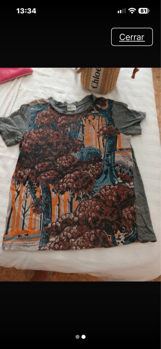 Camiseta con estampado de bosque
