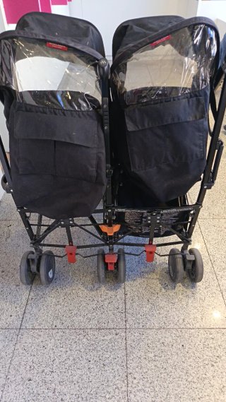 Carrito Gemelar Maclaren Negro