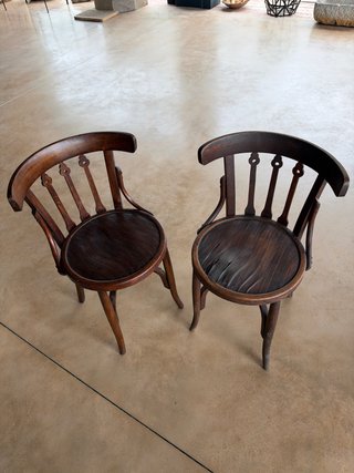 Pareja de Sillas Antiguas Tipo Thonet