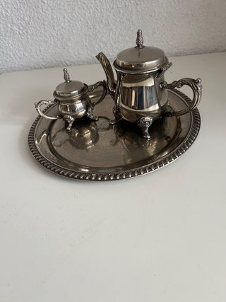 Juego de Té en Miniatura Plateado