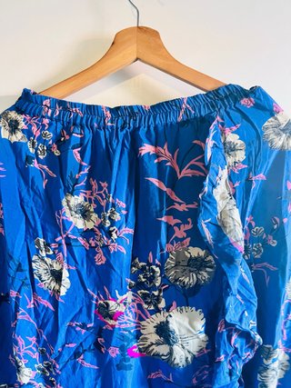 Falda larga estampada flores