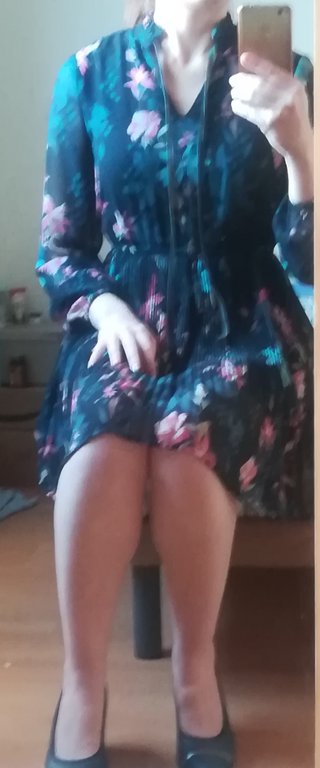 Vestido de gasa floral S
