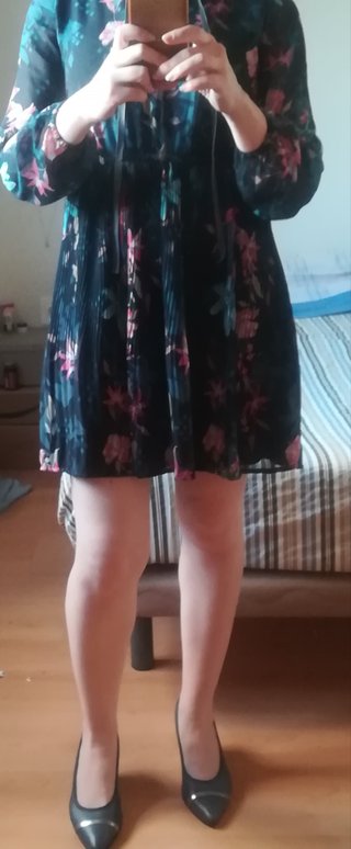 Vestido de gasa floral S