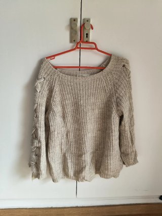 Jersey Boho Lana Beige Talla Única