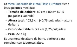 Mesa alta metálica azul