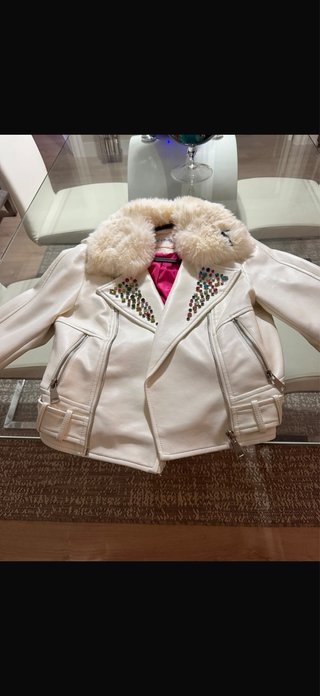 Chaqueta Lecruel Blanca con Pedrería
