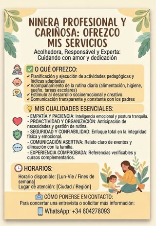 Servicio de niñera