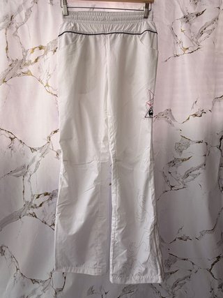 Pantalón Track Vintage Le Coq Sportif Blanco Y2K