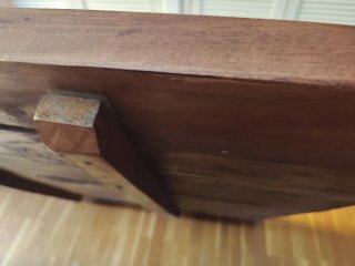 Tablón madera de acacia barnizada mesa comedor