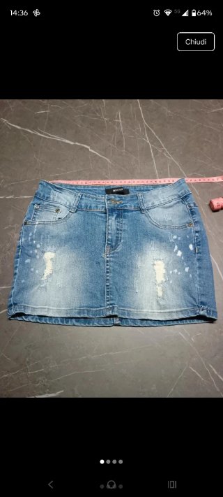 Gonna jeans Invictus blu taglia xS