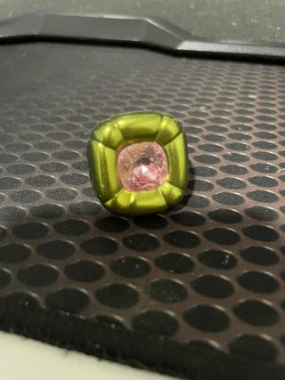 Anillo Swarovski Verde y Rosa