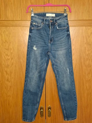 Pantalón Mom Jeans Stradivarius Azul Talla 34