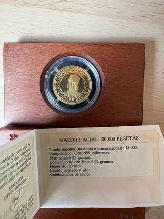 Moneda de Oro - 6,74g - oro 999 - certificada