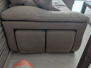 Sofá Chaiselongue Beige con Almacenamiento