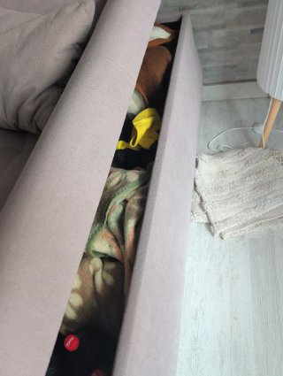 Sofá Chaiselongue Beige con Almacenamiento