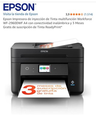 Impresora Epson WF-2960DWF Multifunción