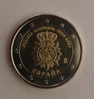 Moneda 2€ Conmemorativa Policía Nacional 2024