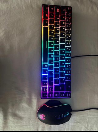 Teclado Gaming y Ratón con Iluminación RGB