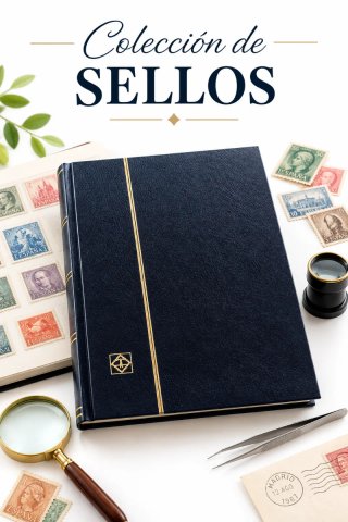 Álbum con Colección de Sellos Internacionales