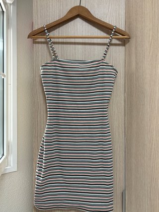 Vestido de tirantes a rayas
