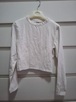 Camiseta Crop Blanca Kiabi Talla XXS
