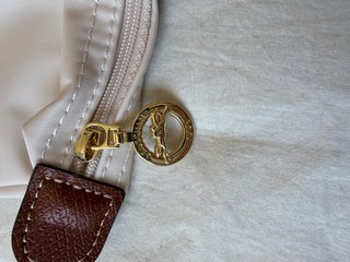 Mala Longchamp Bege/Castanho