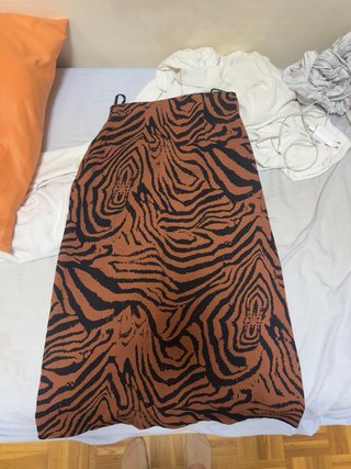 Falda larga estampado cebra