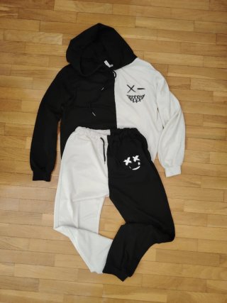 Conjunto Chándal Blanco y Negro