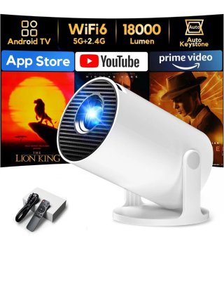 Proyector AKIYO O2 Blanco WiFi6 Android TV