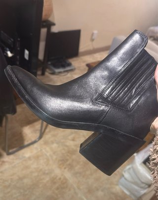 Botas de Piel Zara Negras Talla 38