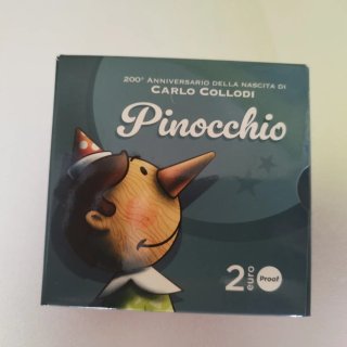 Moneda 2 Euro Italia 2026 Pinocchio