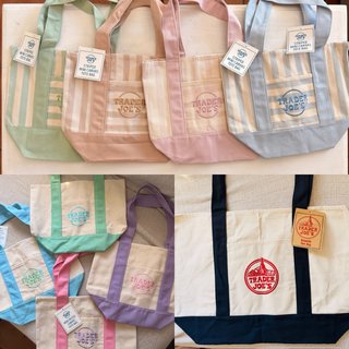 Bolsas Trader Joe's Diferentes tamaños y diseños.